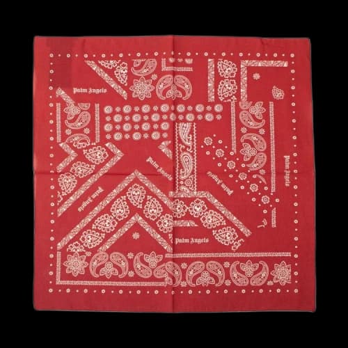 Palm Angels Logo Paisley Bandana Print Neck Scarf 'Red'
