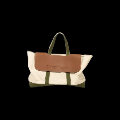 Palm Angels Cabas Bag White/Green/Brown