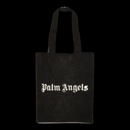 Palm Angels Knit Wool Blend Shopper Tote Bag 'Black'