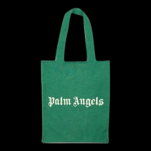 Palm Angels PA Knit Wool Blend Shopper Tote Bag 'Green'