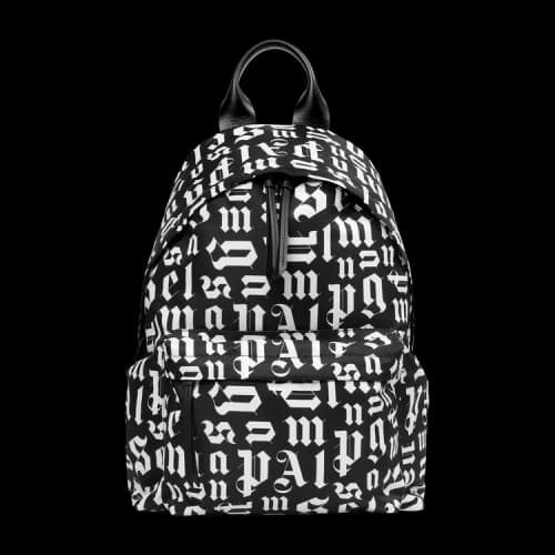 Palm Angels Monogram Backpack 'Black/White'