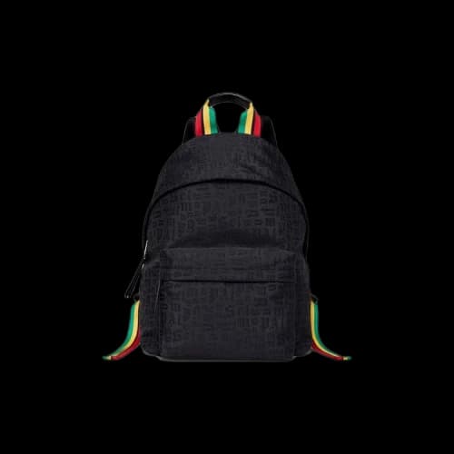 Palm Angels Monogram Pattern Backpack Black