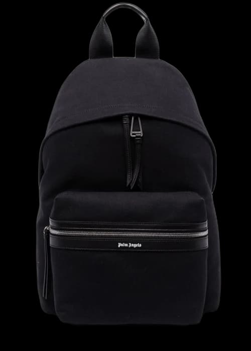 Palm Angels Small Logo Backpack Black White