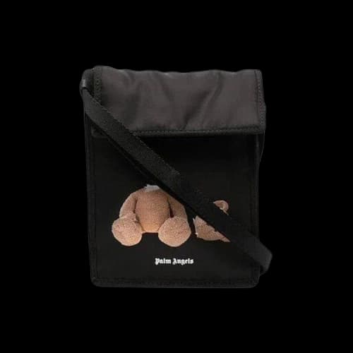 Palm Angels Bear-Motif Shoulder Bag Black