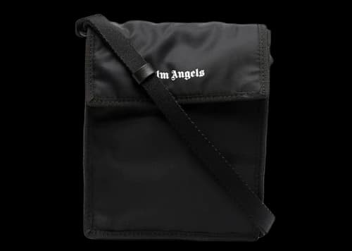 Palm Angels Essential Logo Shoulder Bag Black