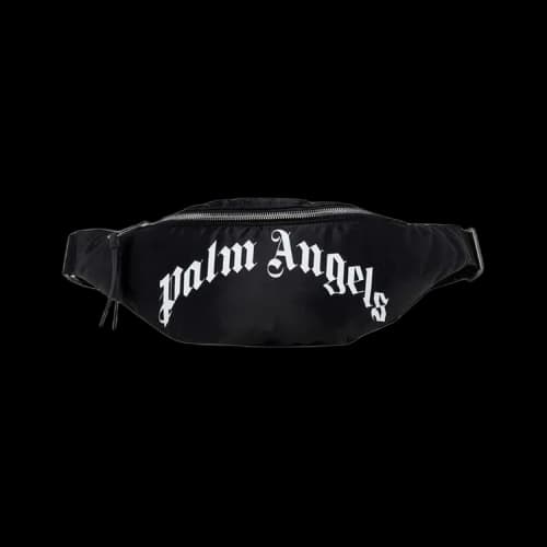 Palm Angels Curved Logo Fanny Pack 'Black/White'