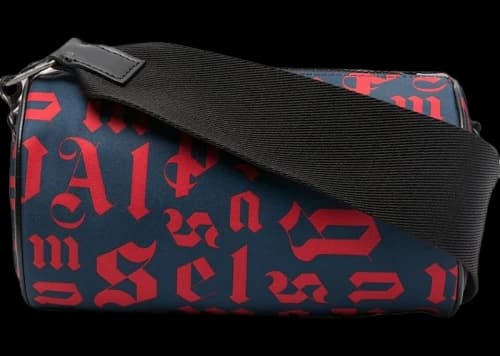 Palm Angels Monogram Print Shoulder Bag Blue/Red