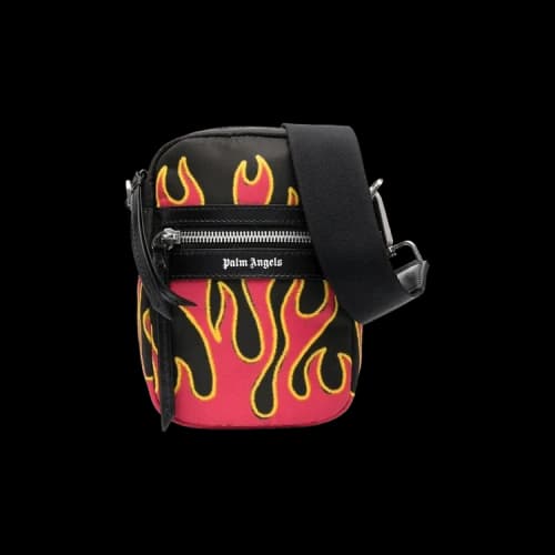 Palm Angels Flames Printed Crossbody Bag 'Red/White'