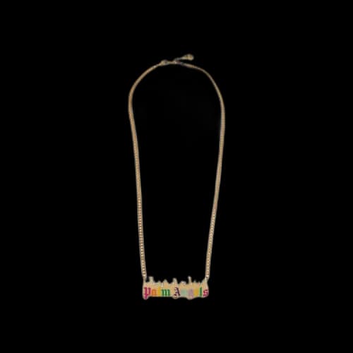 Palm Angels Burning Logo Necklace 'Gold/Multi'