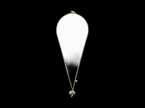 Palm Angels Palm Rhinestone Necklace Gold