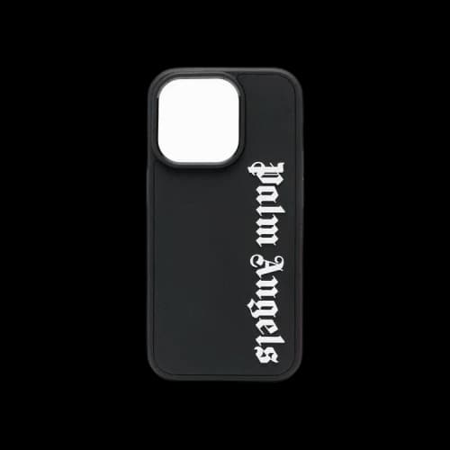 Palm Angels Logo Print iPhone 14 Pro Case 'Black/White'