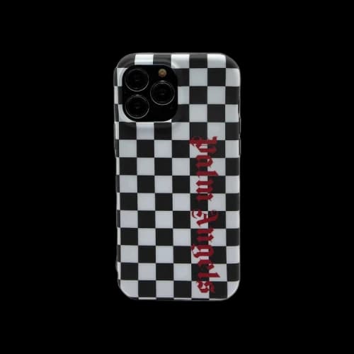 Palm Angels Damier Printed iPhone 12 Pro Max Case 'Black/Red'