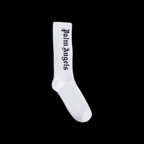 Palm Angels Classic Logo Socks 'White/Black'