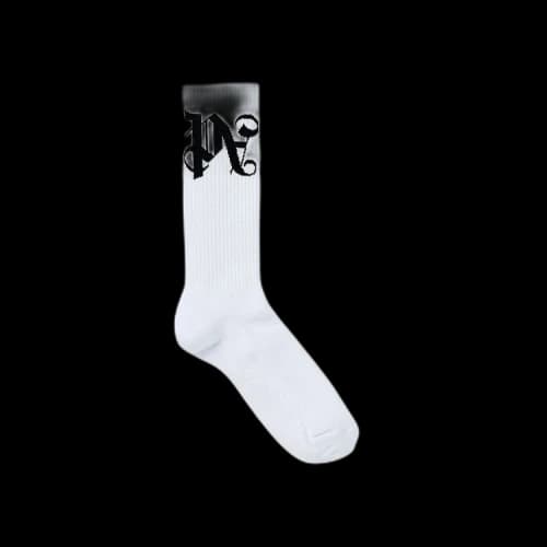 Palm Angels Monogram Socks 'White/Black'