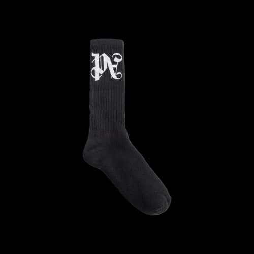Palm Angels Monogram Socks 'Black/White'