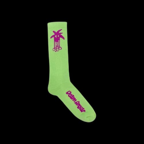 Palm Angels Douby Socks 'Green/Purple'