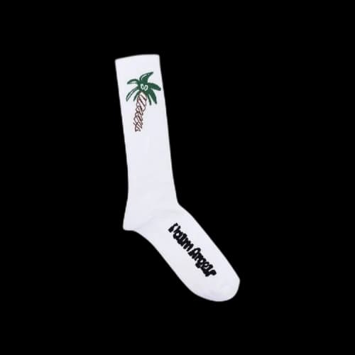 Palm Angels Sketchy Socks 'White/Black'