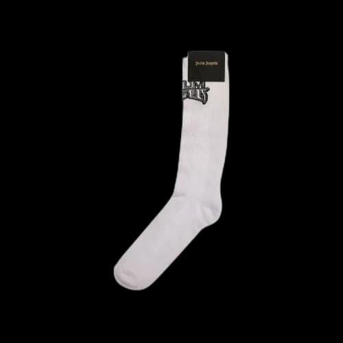 Palm Angels Logo Mid Calf Socks 'White'