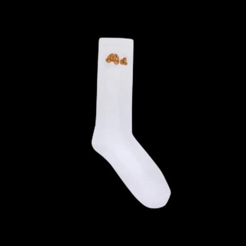 Palm Angels Bear Crew Socks 'White/Brown'