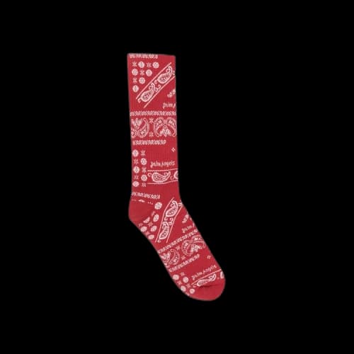 Palm Angels Bandana Socks 'Red'