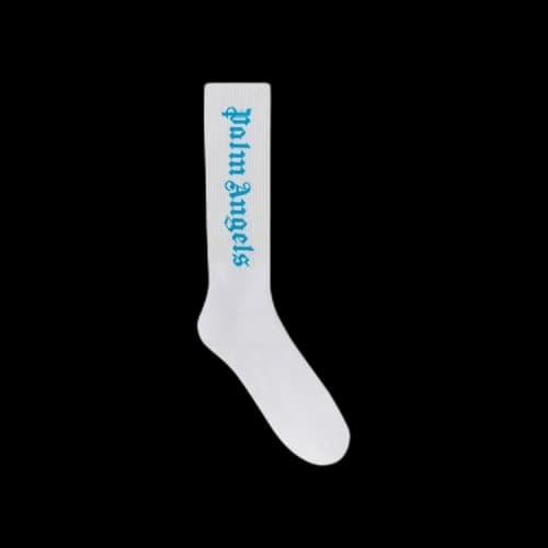 Palm Angels Classic Logo Socks 'White/Light Blue'