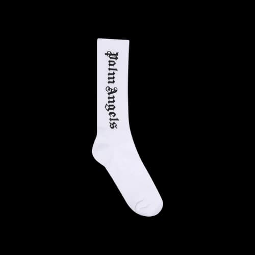 Palm Angels Ns Logo Socks 'White/Black'