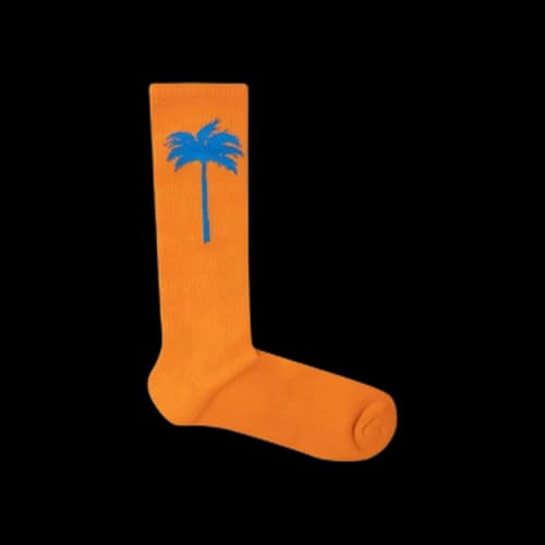 Palm Angels PXP Socks 'Orange/Light Blue'