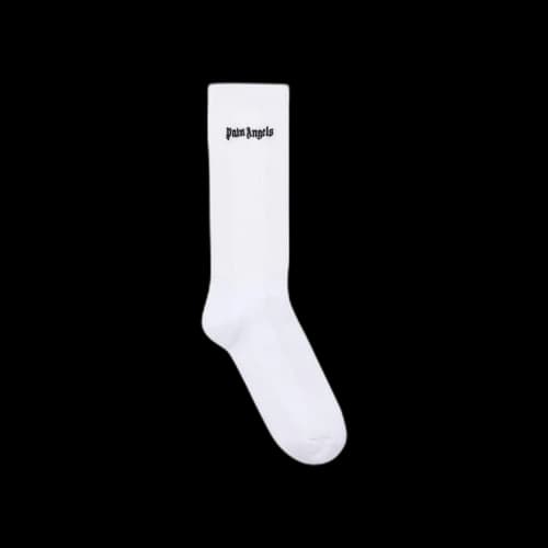 Palm Angels Embroidery Classic Logo Socks 'White/Black'