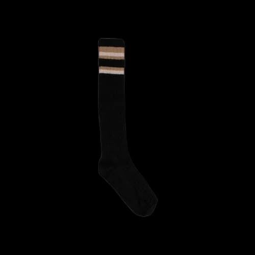 Palm Angels Ribbed Stiped Knee High Socks 'Black'