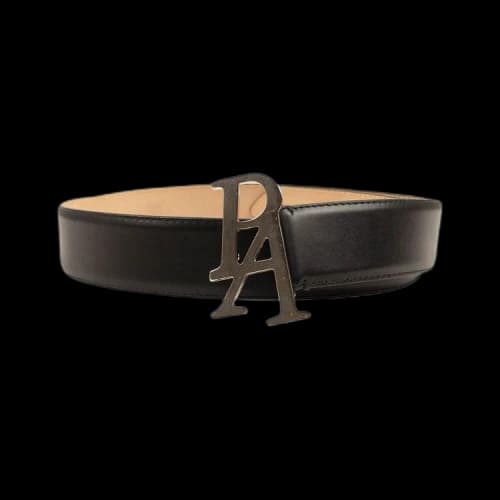 Palm Angels Leather Logo Belt 'Black'