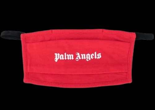 Palm Angels Logo Print Face Mask Red