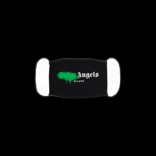 Palm Angels Paint Logo Face Mask Black/Green