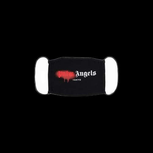 Palm Angels Paint Logo Face Mask Black/Red