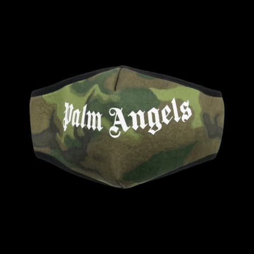 Palm Angels Logo Camouflage Mask 'Military Green'