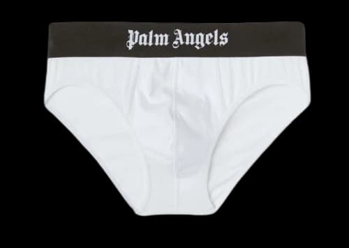 Palm Angels Slip Briefs (Pack of 2) White/Black