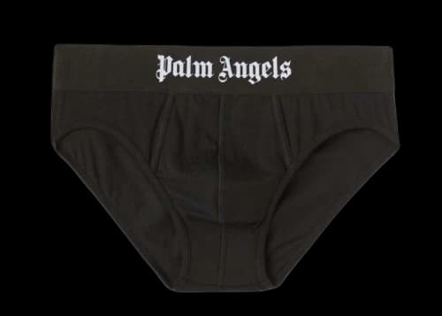 Palm Angels Slip Briefs (Pack of 2) Black/Black