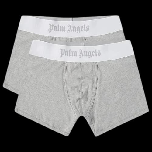 Palm Angels Boxer Shorts (2 Pack) 'Melange Grey'