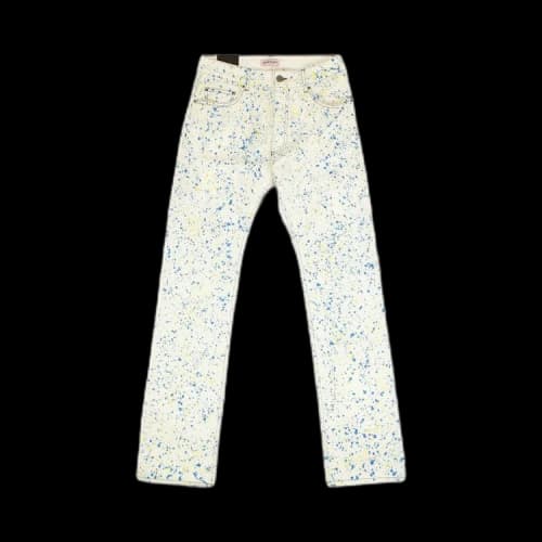 Palm Angels Splatter Jeans 'White/Blue/Yellow'