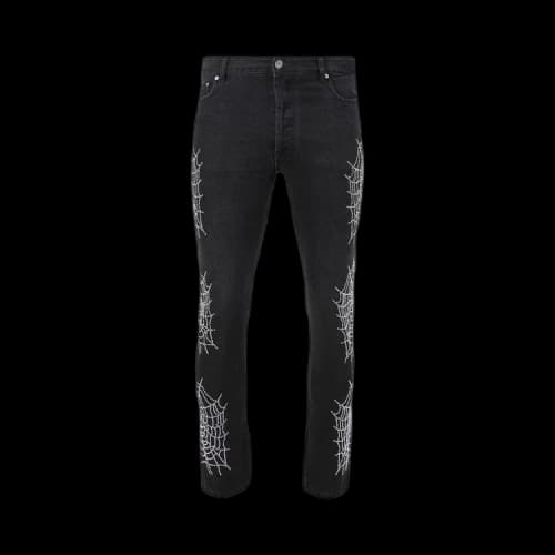 Palm Angels Spider Regular 5 Pockets 'Black/Silver'