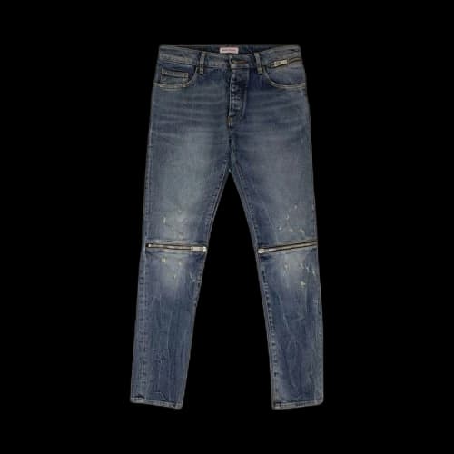 Palm Angels Zipper Detail Jeans 'Blue'