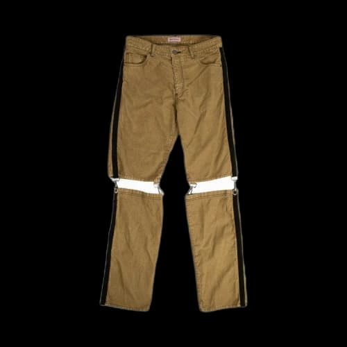 Palm Angels Corduroy Snap Hook Split Pants 'Beige'