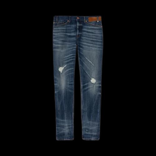 Palm Angels Slim 5 Pockets Denim 'Blue/Brown'