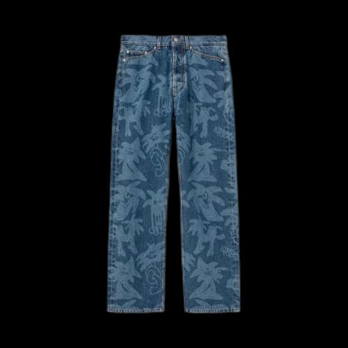 Palm Angels Palmity All Over Laser Denim Jeans 'Blue'