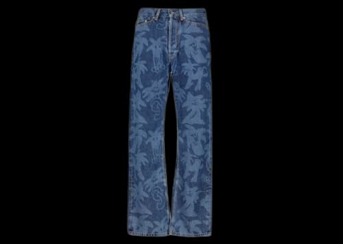 Palm Angels Palmity Straight Leg Jeans Blue