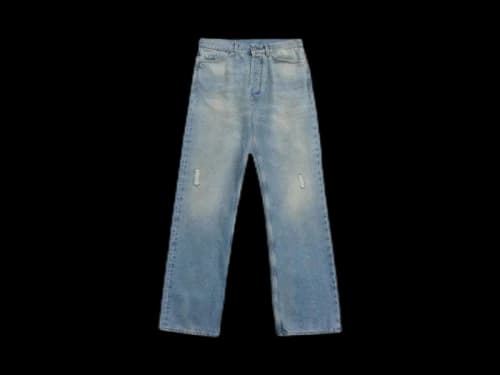 Palm Angels PA Monogram Loose Denim Jeans Blue