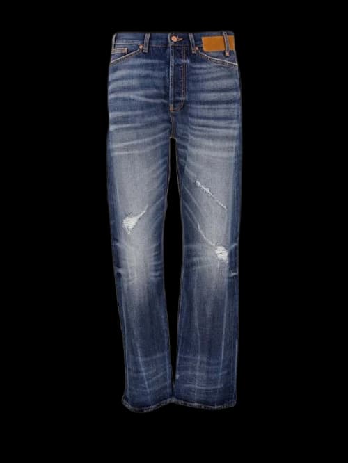Palm Angels Palm Logo Straight Fit Jeans Blue