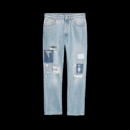 Palm Angels Destroyed 5 Pockets Denim 'Light Blue'
