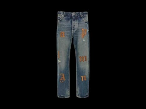 Palm Angels 5 Pocket Patch Straight Jeans Blue/Brown
