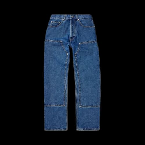 Palm Angels Monogram Workwear Denim Jeans Blue