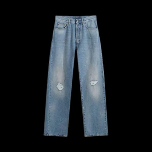 Palm Angels Monogram Series Loose Jeans 'Light Blue'